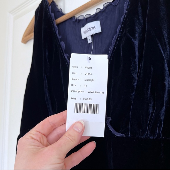 Velvet Blue Silk Blend Top, Size 14 NWT - Picture 9 of 9